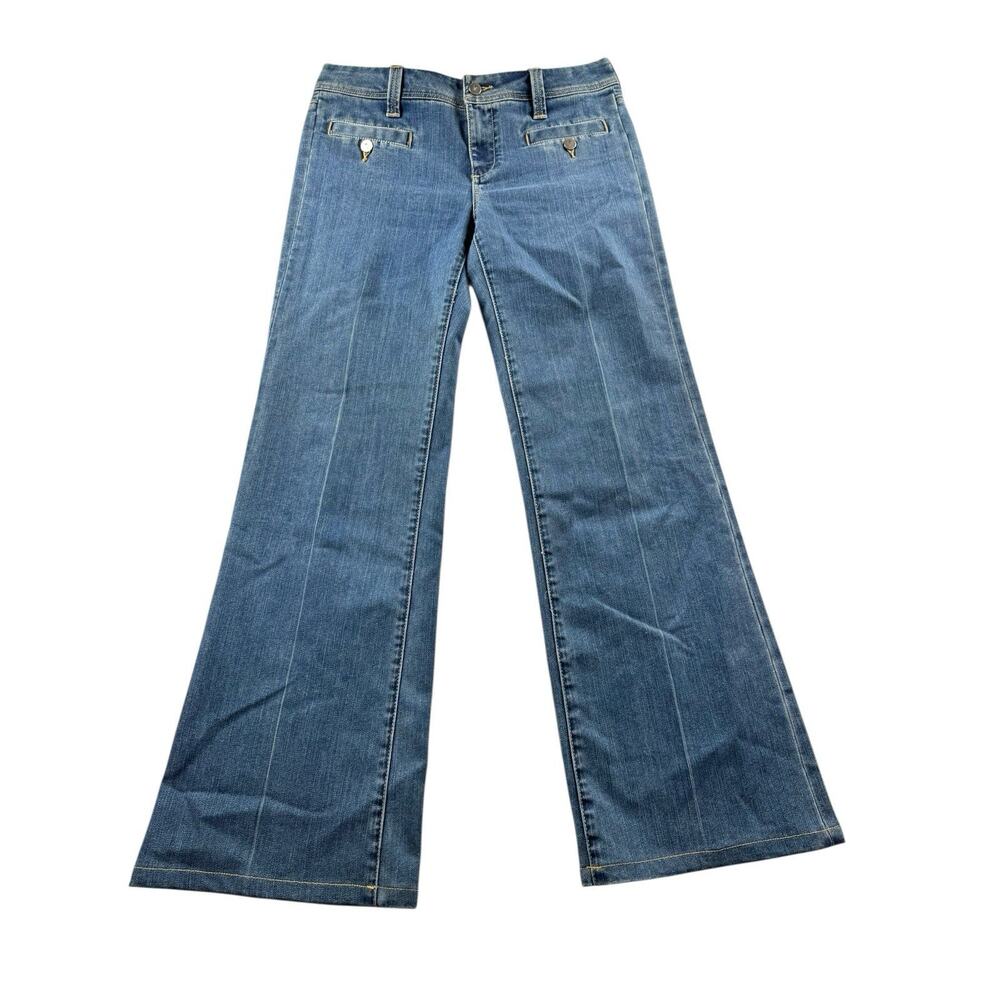 Pilcro The Icon Flare Jeans Womens 30 Medium Wash Mid Rise Retro 70's Boho Denim